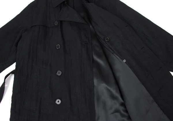GIORGIO ARMANI Wrinkled Nylon Padded Trench Coat K-174097_010