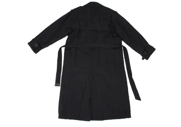 GIORGIO ARMANI Wrinkled Nylon Padded Trench Coat K-174097_012