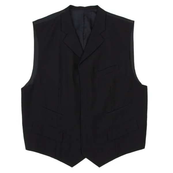COMME des GARCONS HOMME PLUS Wool Velcro Vest Black M K-174100_001
