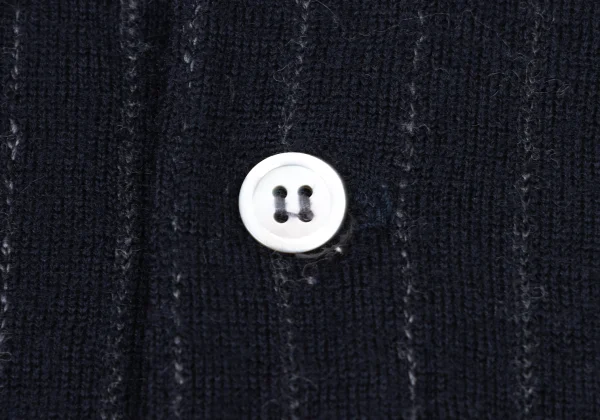 COMME des GARCONS HOMME Wool Striped Henry Neck Knit Top K-174105_004