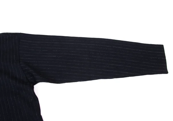 COMME des GARCONS HOMME Wool Striped Henry Neck Knit Top K-174105_006