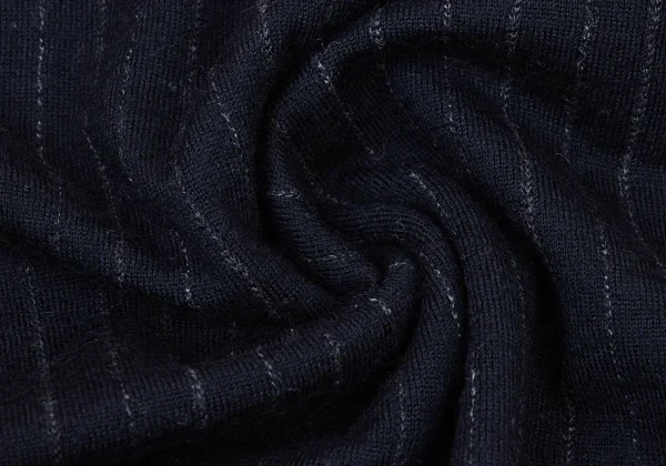 COMME des GARCONS HOMME Wool Striped Henry Neck Knit Top K-174105_012