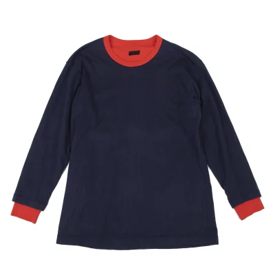 COMME des GARCONS HOMME Bicolor Reversible Layered T Shirt
