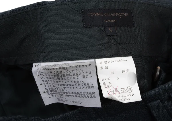 COMME des GARCONS HOMME Hand Dyed Linen Tuck Pants K-174107_013