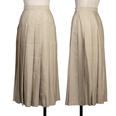 yoshie inaba Silk Linen Pleated Skirt