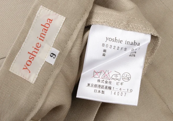 yoshie inaba Silk Linen Pleated Skirt K-174114_009