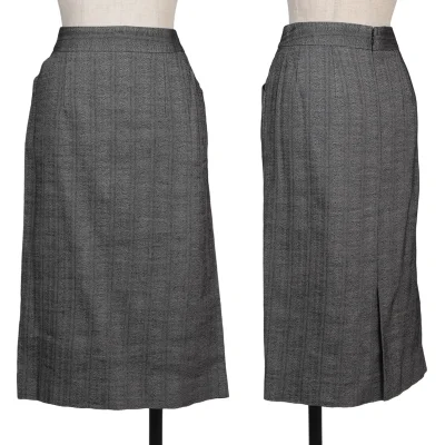yoshie inaba Wool Paper Herringbone Skirt