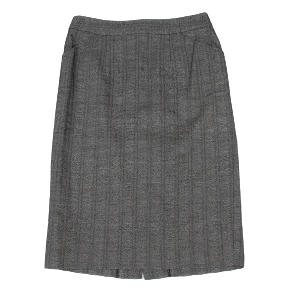 yoshie inaba Wool Paper Herringbone Skirt K-174116_002