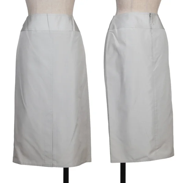 yoshie inaba Silk Center Slit Skirt Grey 9 K-174117_001