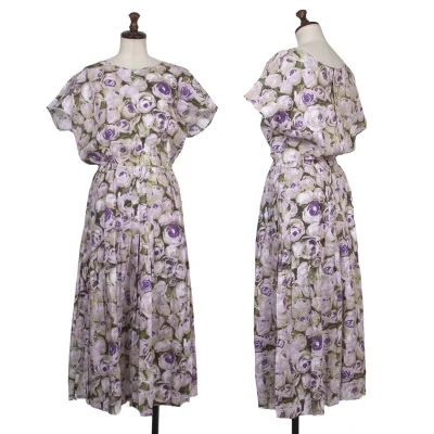 yoshie inaba Floral Print Linen Dress