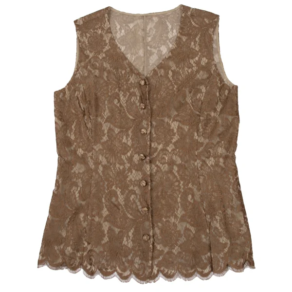 yoshie inaba Floral Lace Sheer Sleeveless Blouse K-174119_002