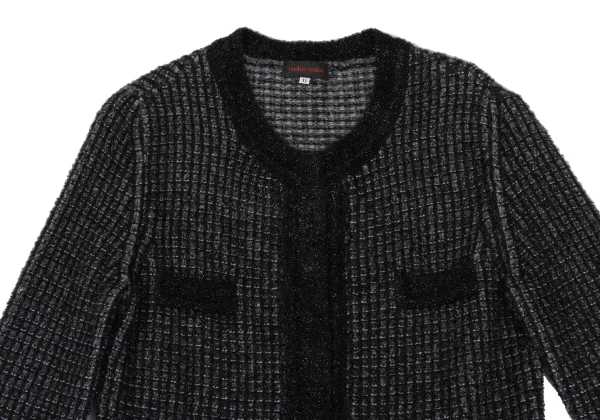 yoshie inaba Cashmere Nylon Glitter Knit Cardigan K-174121_003