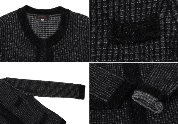 yoshie inaba Cashmere Nylon Glitter Knit Cardigan & Skirt K-174123_005