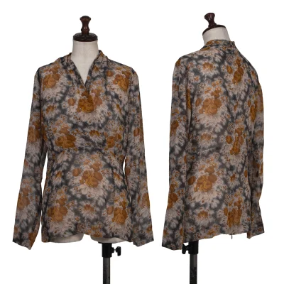 yoshie inaba Floral Printed Silk Blouse