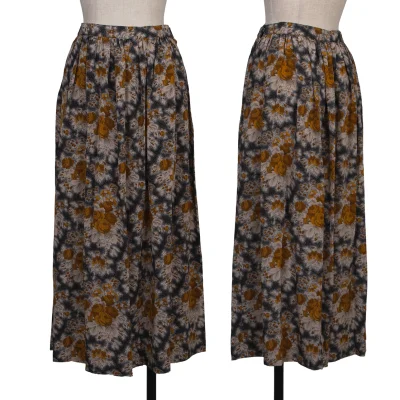 yoshie inaba Floral Printed Silk Skirt