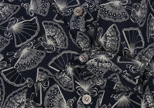 yoshie inaba Folding Fan Printed Silk Dress K-174128_007