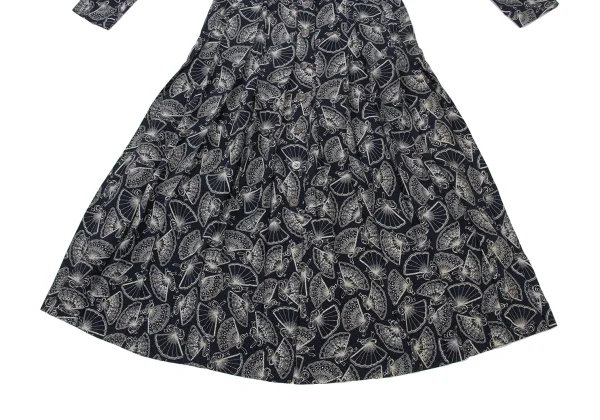 yoshie inaba Folding Fan Printed Silk Dress K-174128_008