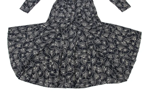 yoshie inaba Folding Fan Printed Silk Dress K-174128_009