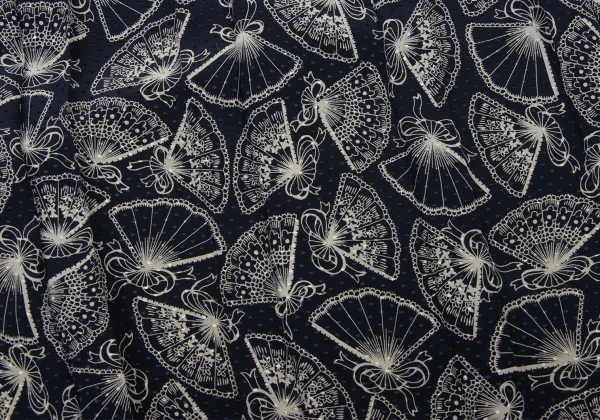 yoshie inaba Folding Fan Printed Silk Dress K-174128_011