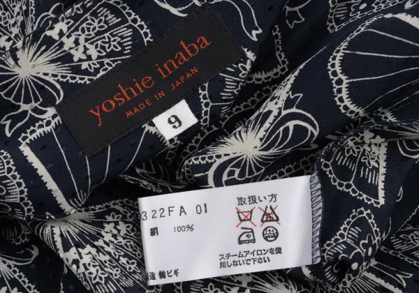 yoshie inaba Folding Fan Printed Silk Dress K-174128_013