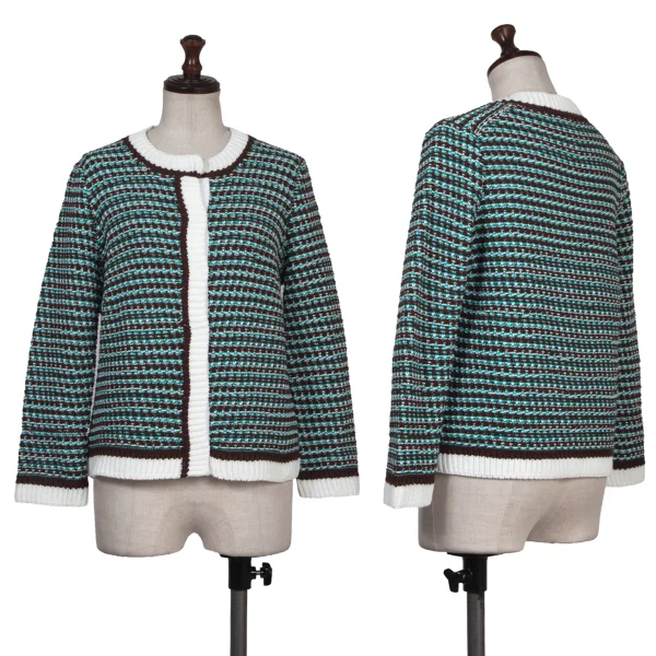 yoshie inaba Cotton Poly Low-gauge Knit Cardigan Sky blue 9 K-174129_001