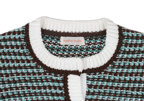 yoshie inaba Cotton Poly Low-gauge Knit Cardigan K-174129_003