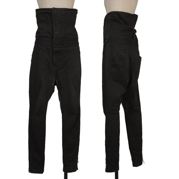 Y's PINK Strapless Denim Overalls Black 3 K-174136_001