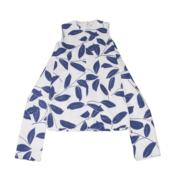 MARNI Leaf Print Asymmetric Dress  K-174142_002