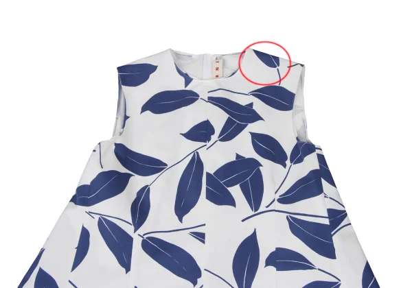 MARNI Leaf Print Asymmetric Dress  K-174142_003