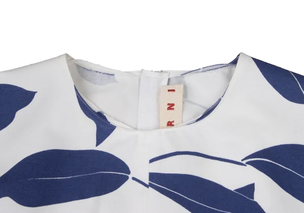 MARNI Leaf Print Asymmetric Dress  K-174142_005