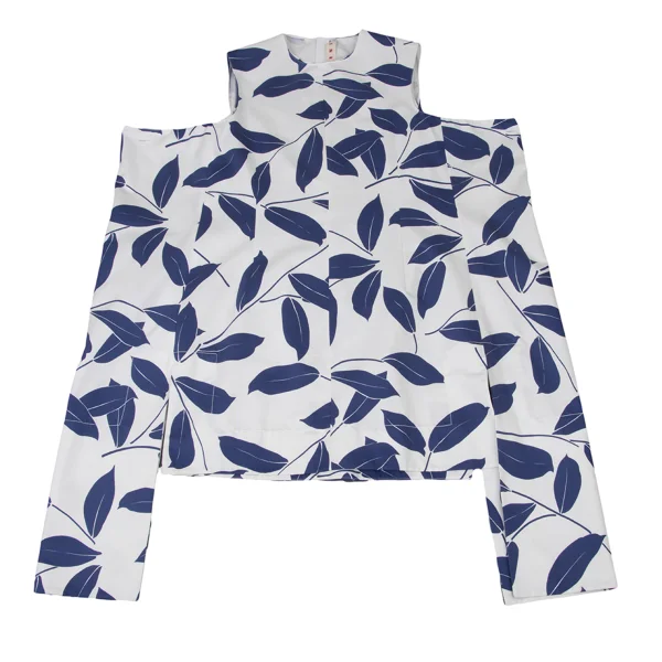 MARNI Leaf Print Asymmetric Dress  K-174142_009
