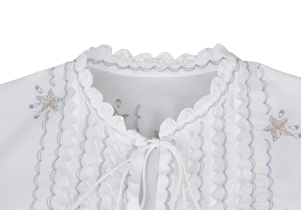 ISSEY MIYAKE HaaT Zigzag Embroidery Cord Neck Skipper Dress K-174143_004