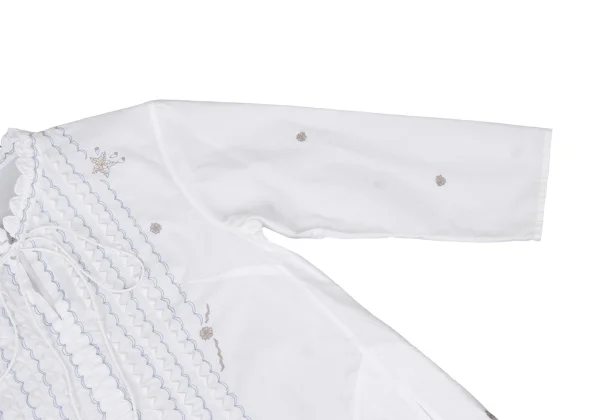 ISSEY MIYAKE HaaT Zigzag Embroidery Cord Neck Skipper Dress K-174143_006