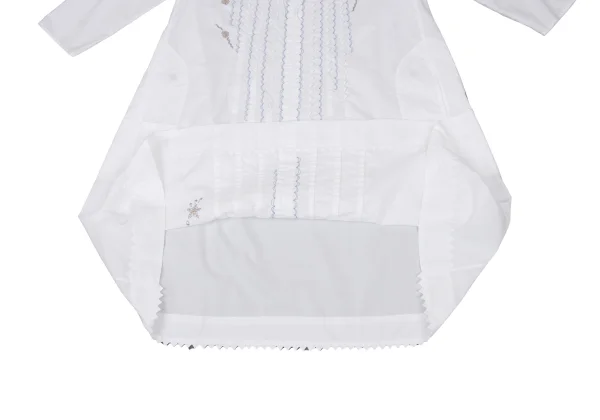 ISSEY MIYAKE HaaT Zigzag Embroidery Cord Neck Skipper Dress K-174143_010