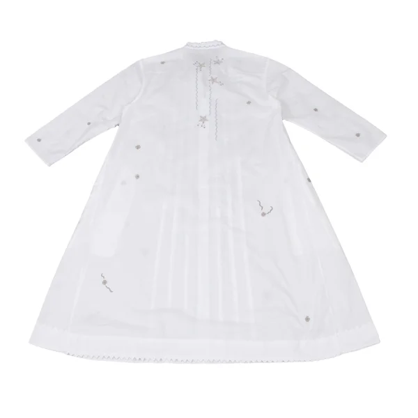ISSEY MIYAKE HaaT Zigzag Embroidery Cord Neck Skipper Dress K-174143_011