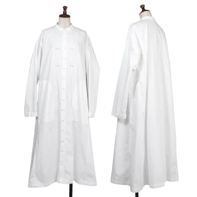 ISSEY MIYAKE HaaT Embroidery Design Band Collar Shirt Dress