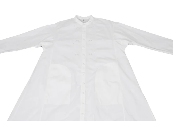 ISSEY MIYAKE HaaT Embroidery Design Band Collar Shirt Dress K-174144_003