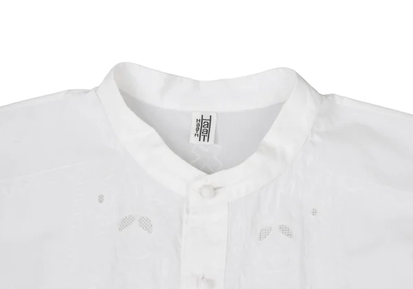 ISSEY MIYAKE HaaT Embroidery Design Band Collar Shirt Dress K-174144_004