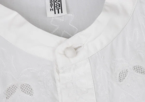 ISSEY MIYAKE HaaT Embroidery Design Band Collar Shirt Dress K-174144_005