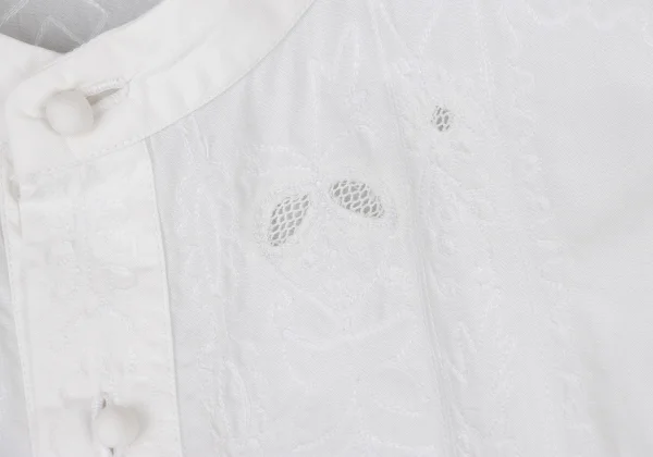 ISSEY MIYAKE HaaT Embroidery Design Band Collar Shirt Dress K-174144_006