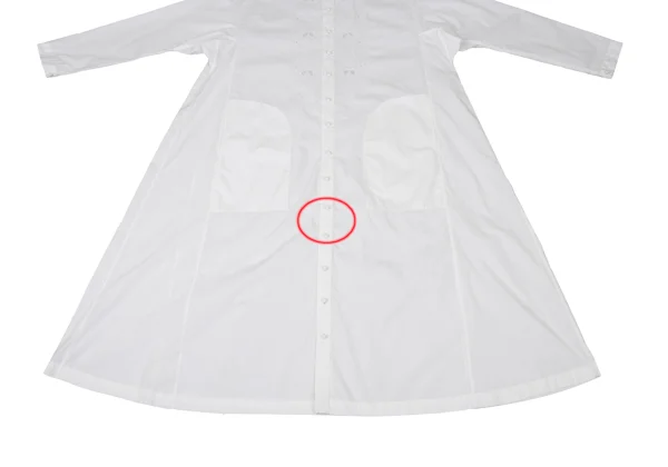 ISSEY MIYAKE HaaT Embroidery Design Band Collar Shirt Dress K-174144_009