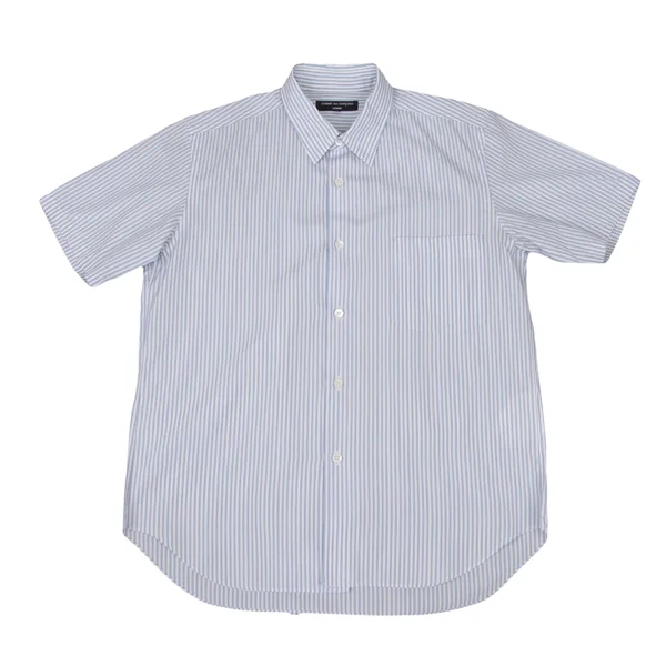 COMME des GARCONS HOMME Striped Short Sleeve Shirt White,Blue SS K-174146_001