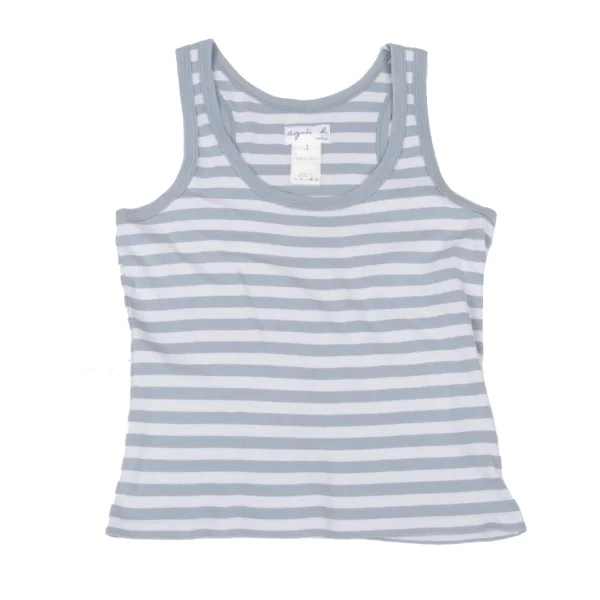 agnes b. Striped Cotton Tank Top K-174149_002