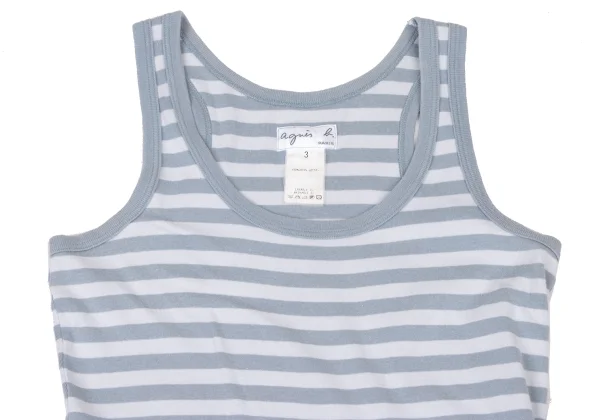 agnes b. Striped Cotton Tank Top K-174149_003