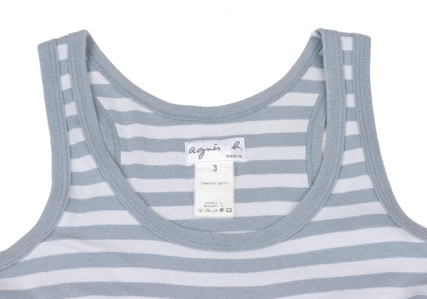 agnes b. Striped Cotton Tank Top K-174149_004