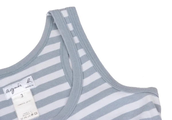 agnes b. Striped Cotton Tank Top K-174149_005
