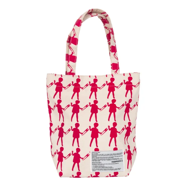 mintdesigns Doll Print Mini Tote Bag Ivory,Red  K-174151_001