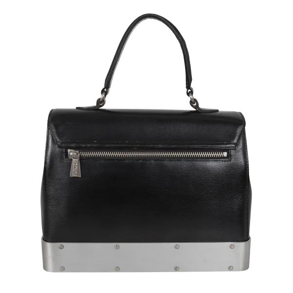 Jean Paul GAULTIER Metal Plate Leather Hand Bag K-174154_004