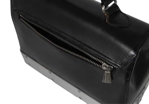 Jean Paul GAULTIER Metal Plate Leather Hand Bag K-174154_008