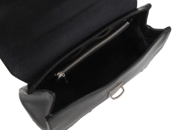 Jean Paul GAULTIER Metal Plate Leather Hand Bag K-174154_010